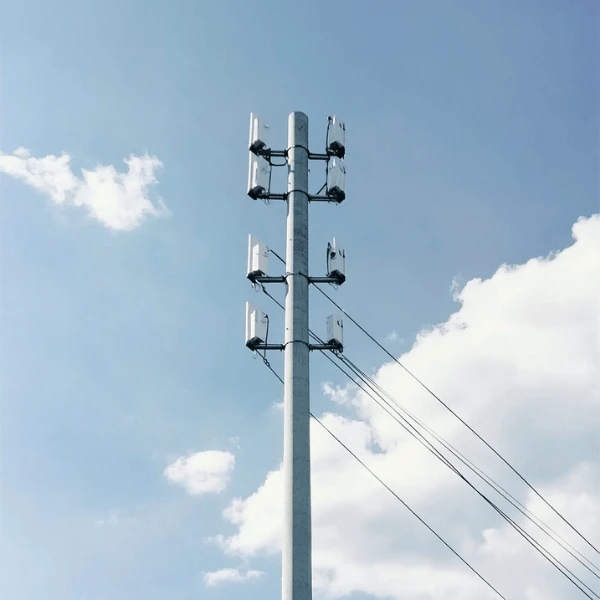 Hot-Dip Galvanized Single-Tube Communication Poles – Built To Withstand The Elements
