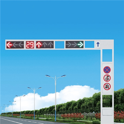 Pol tas-sinjal tat-traffiku b'arma waħda b'galvanizzazzjoni hot-dip